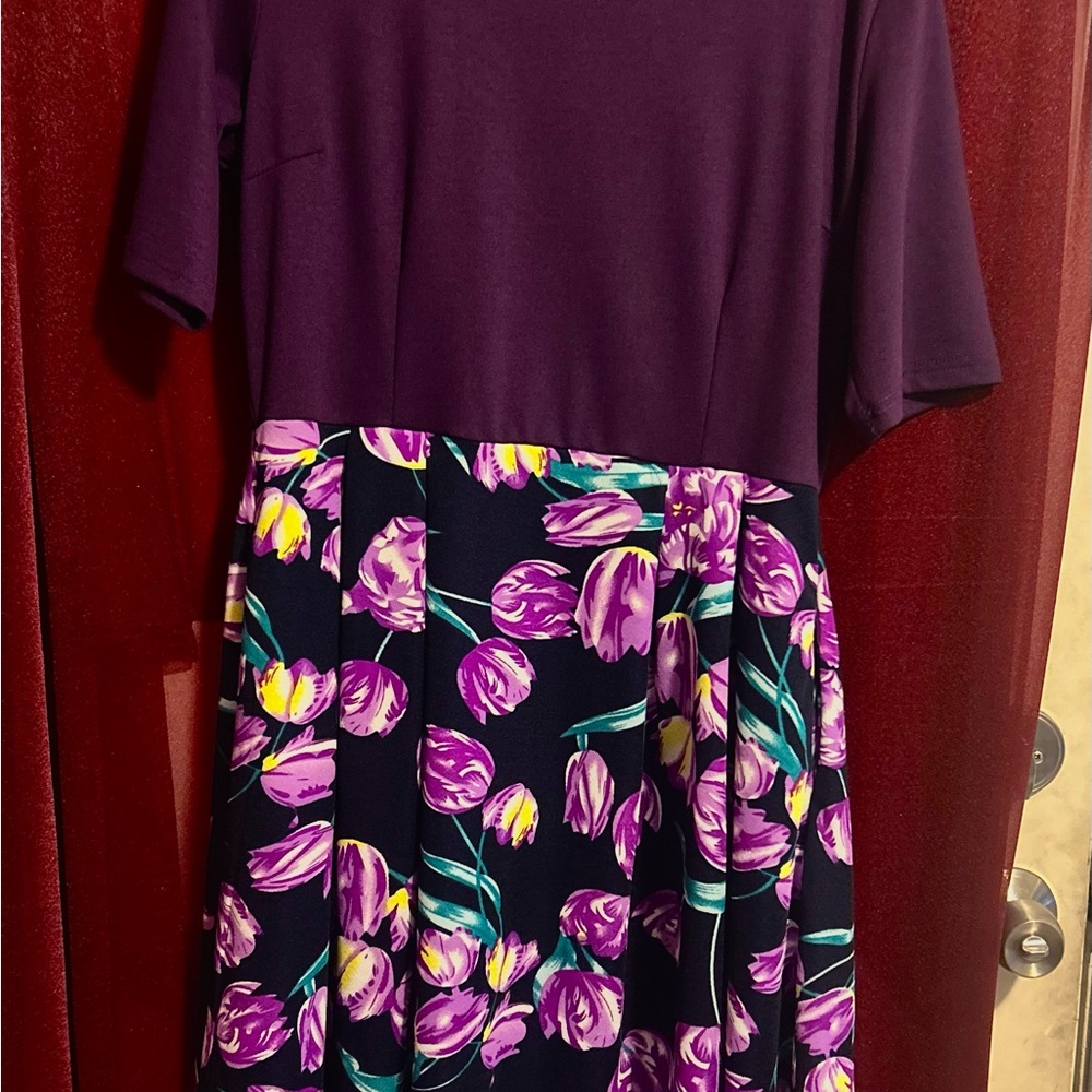 Purple Floral Kids Dress